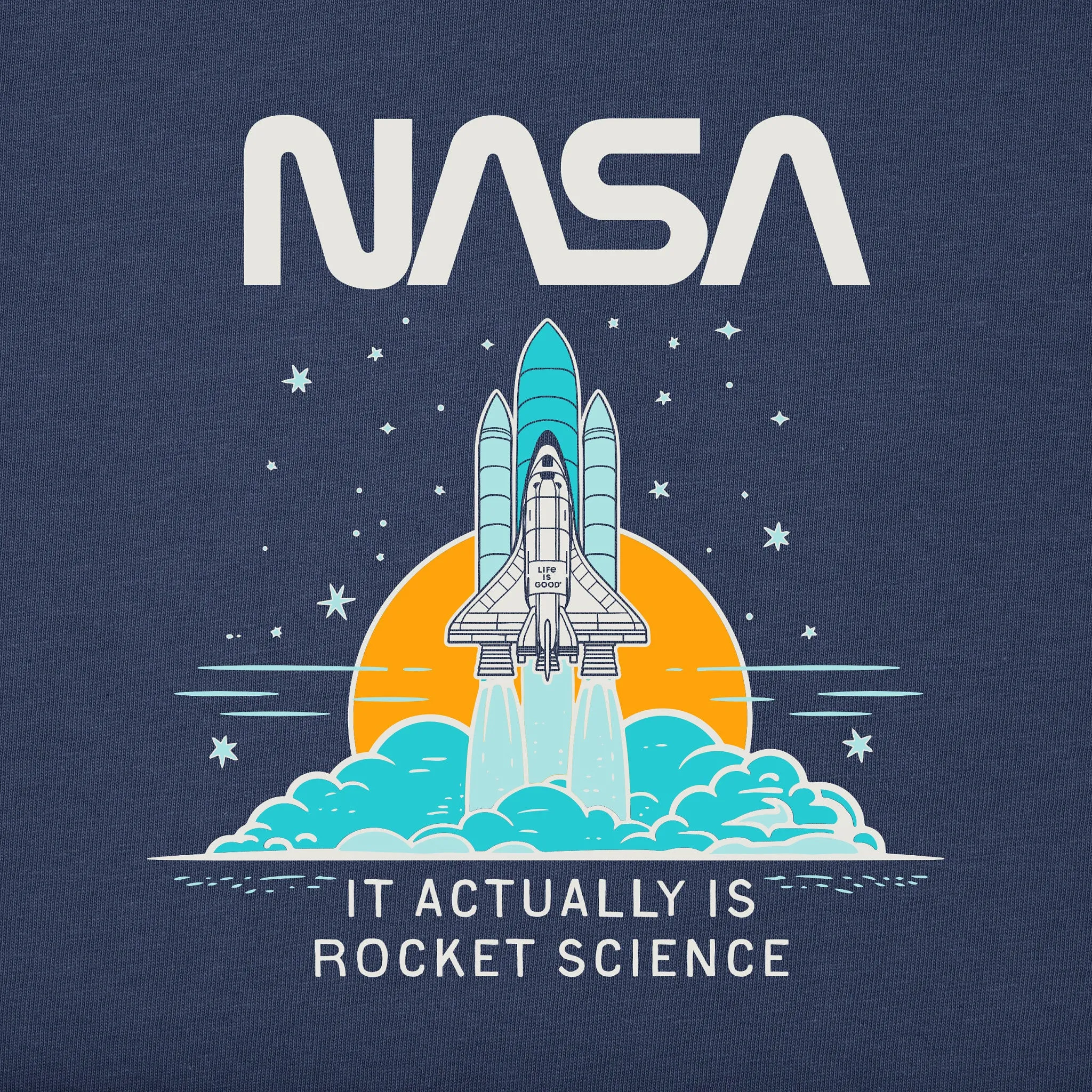 Men's NASA Rocket Science Short Sleeve Crusher Tee Life is Good