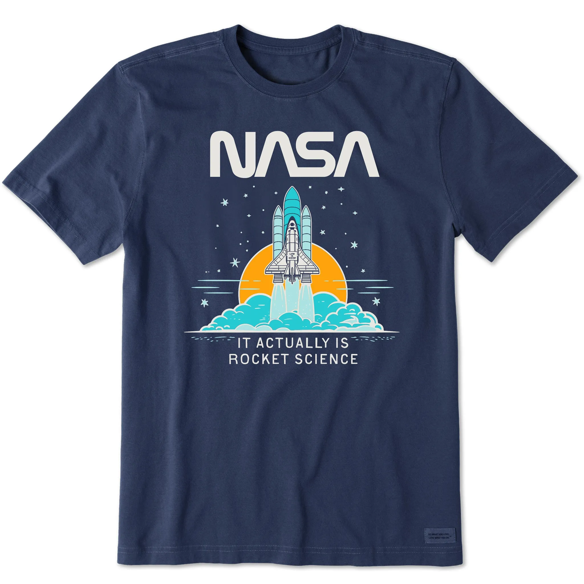 Men's NASA Rocket Science Short Sleeve Crusher Tee Life is Good