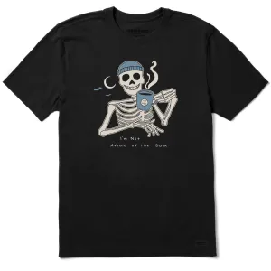 Men's Not Afraid Skeleton Short Sleeve Crusher Tee Life is Good