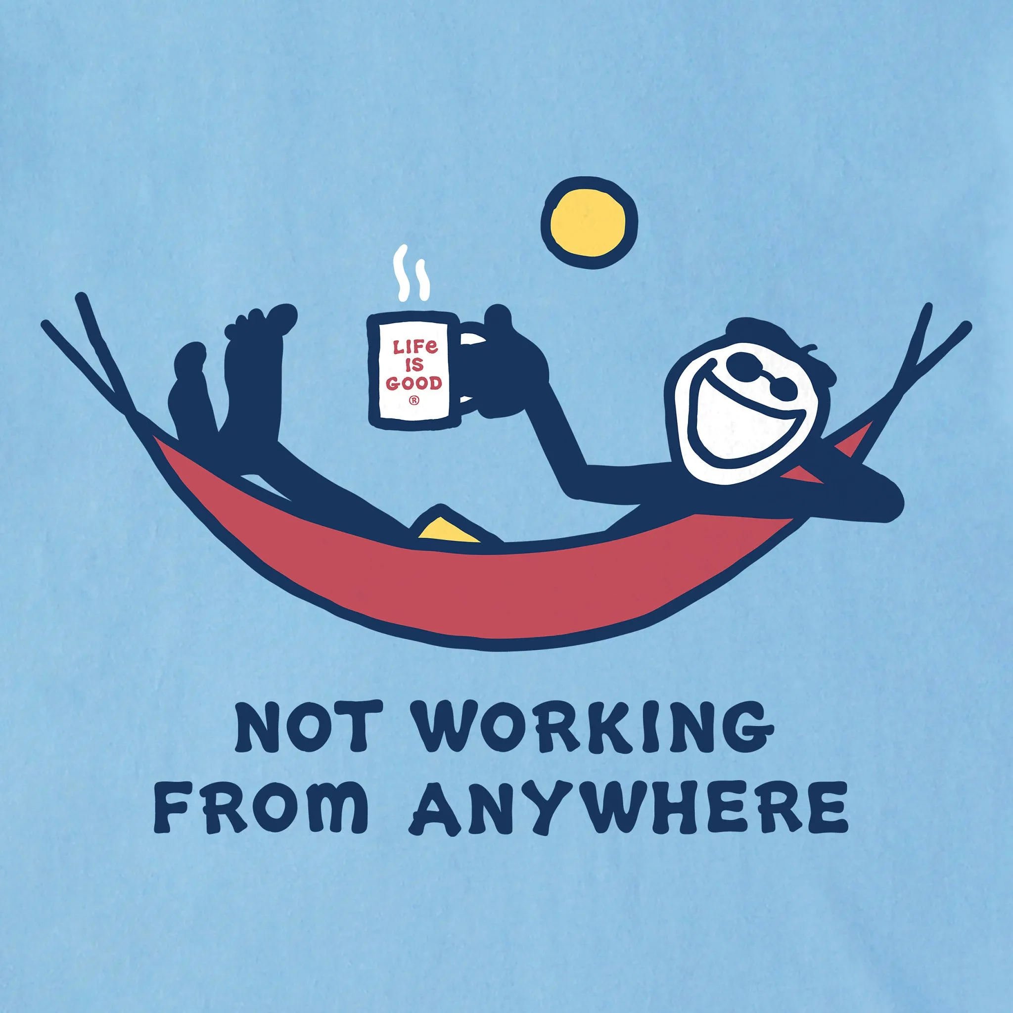 Men's Not Working Hammock Short Sleeve Tee Life is Good