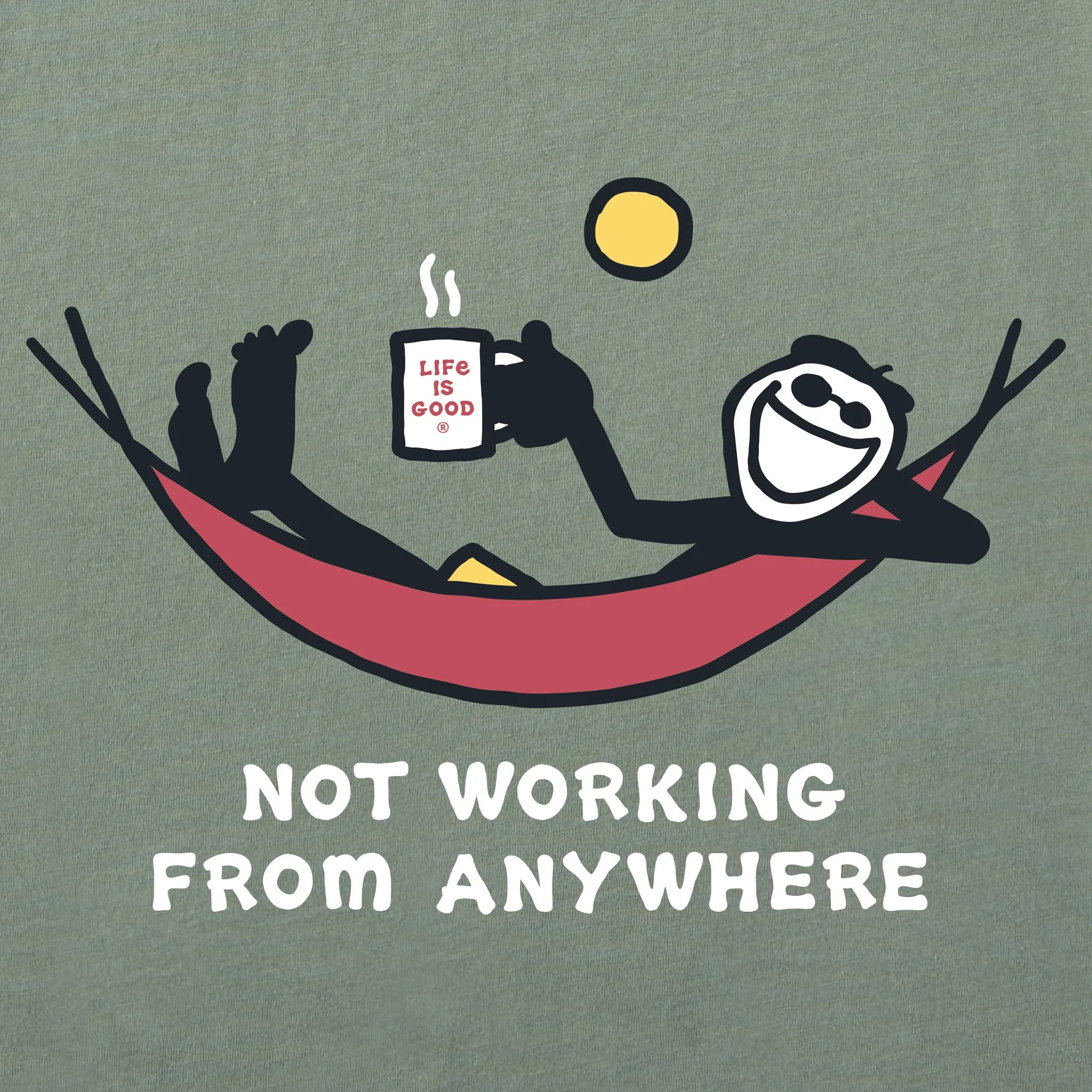 Men's Not Working Hammock Short Sleeve Tee Life is Good