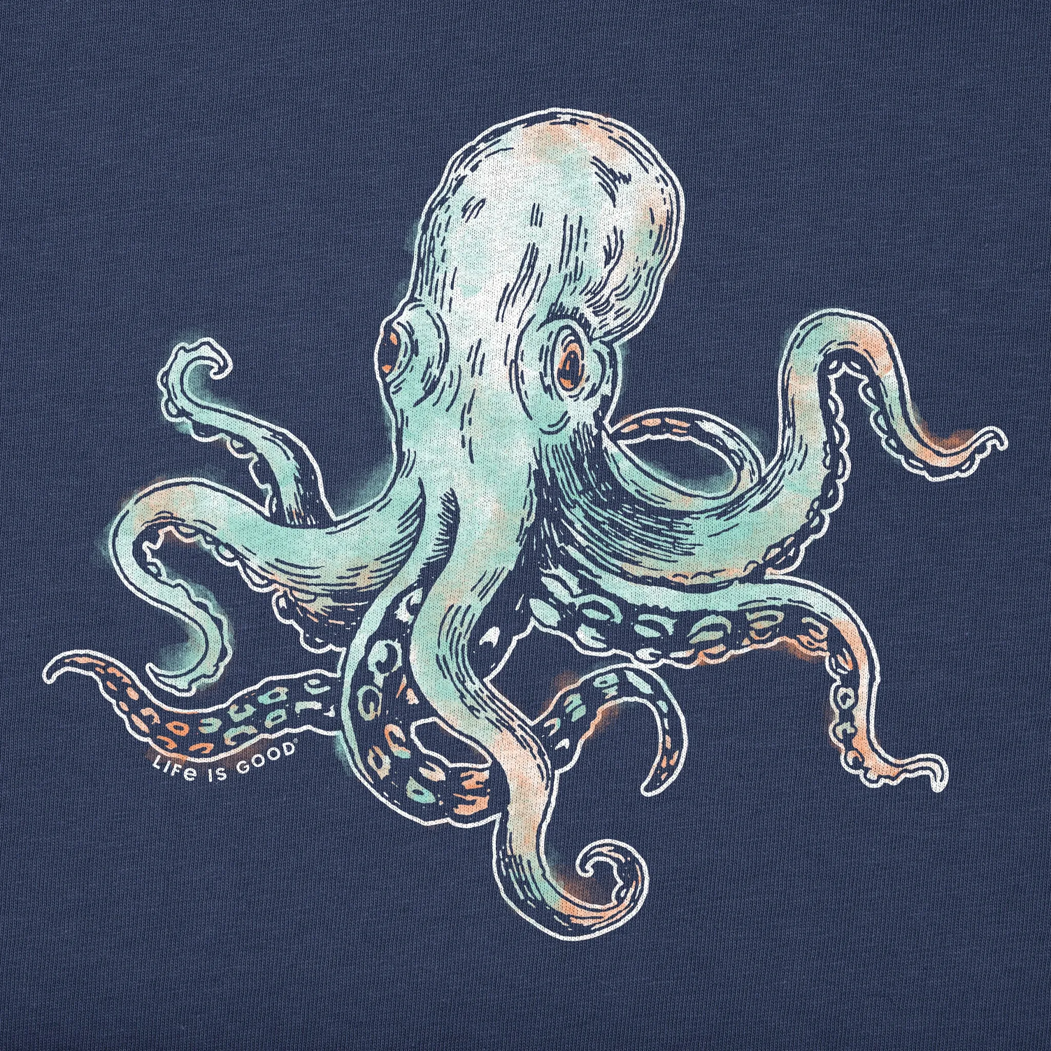 Men's Octopus Short Sleeve Tee Life is Good