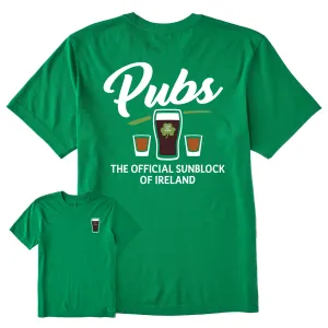 Men's Official Sunblock of Ireland Short Sleeve Crusher Tee Life is Good