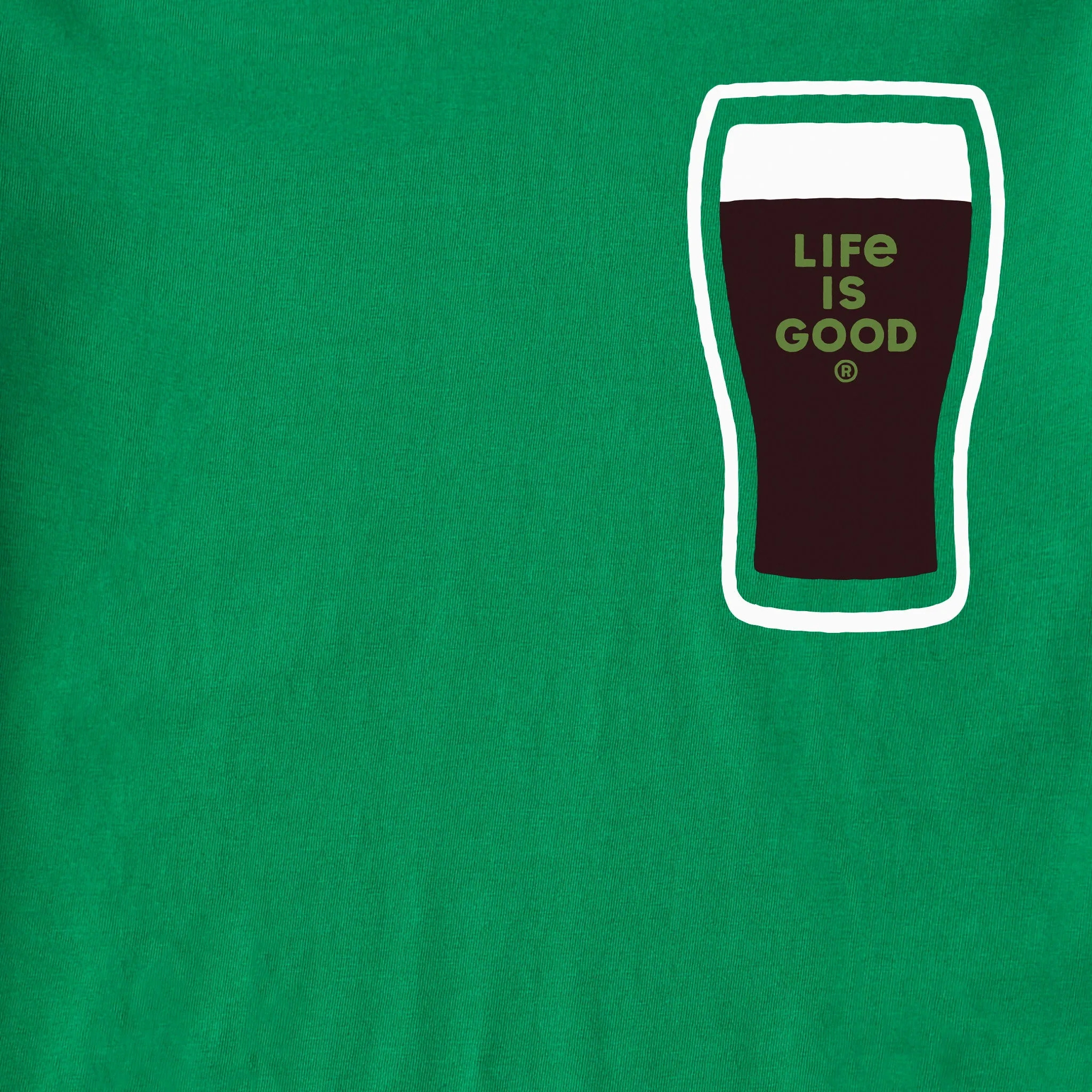 Men's Official Sunblock of Ireland Short Sleeve Crusher Tee Life is Good