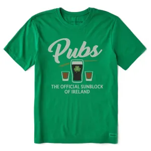 Men's Official Sunblock of Ireland Short Sleeve Crusher Tee Life is Good
