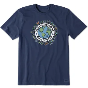 Men's Oh the Places Globe Class of 2024 Short Sleeve Crusher Tee Life is Good