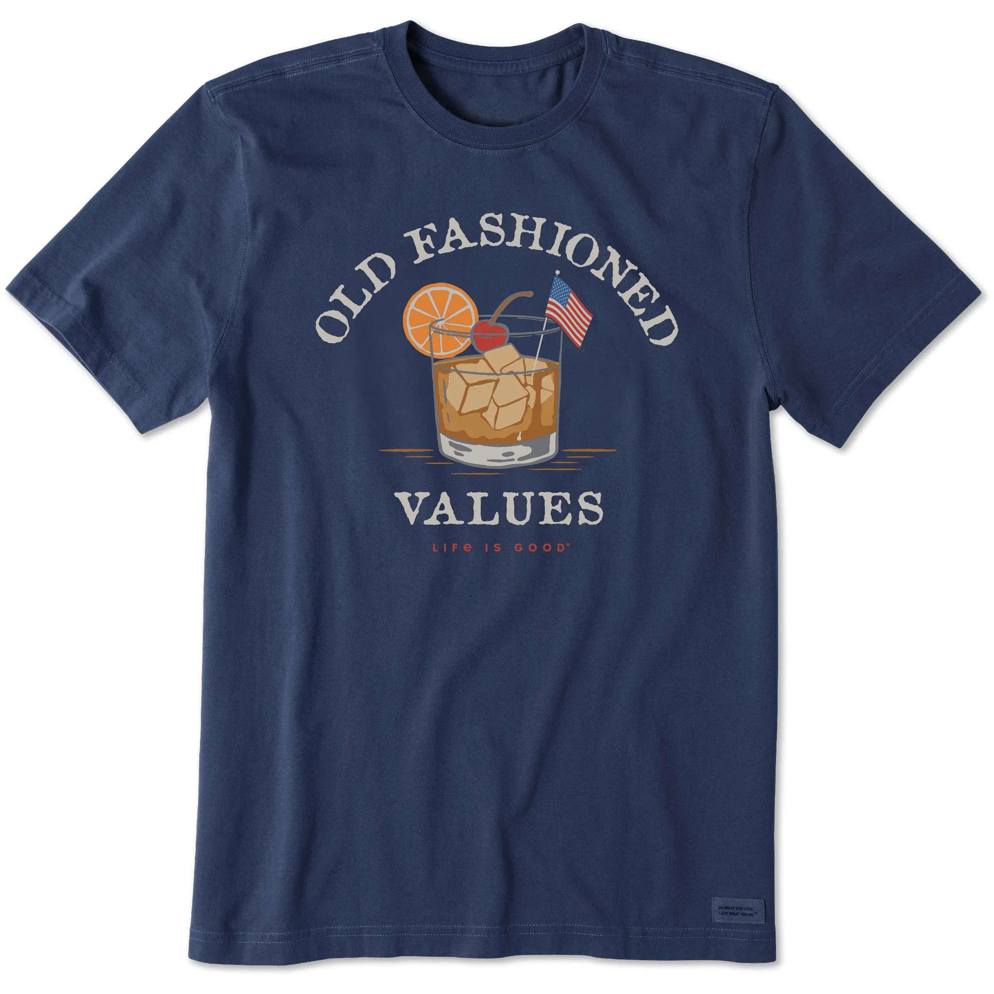 Men's Old Fashioned American Values Short Sleeve Tee Life is Good