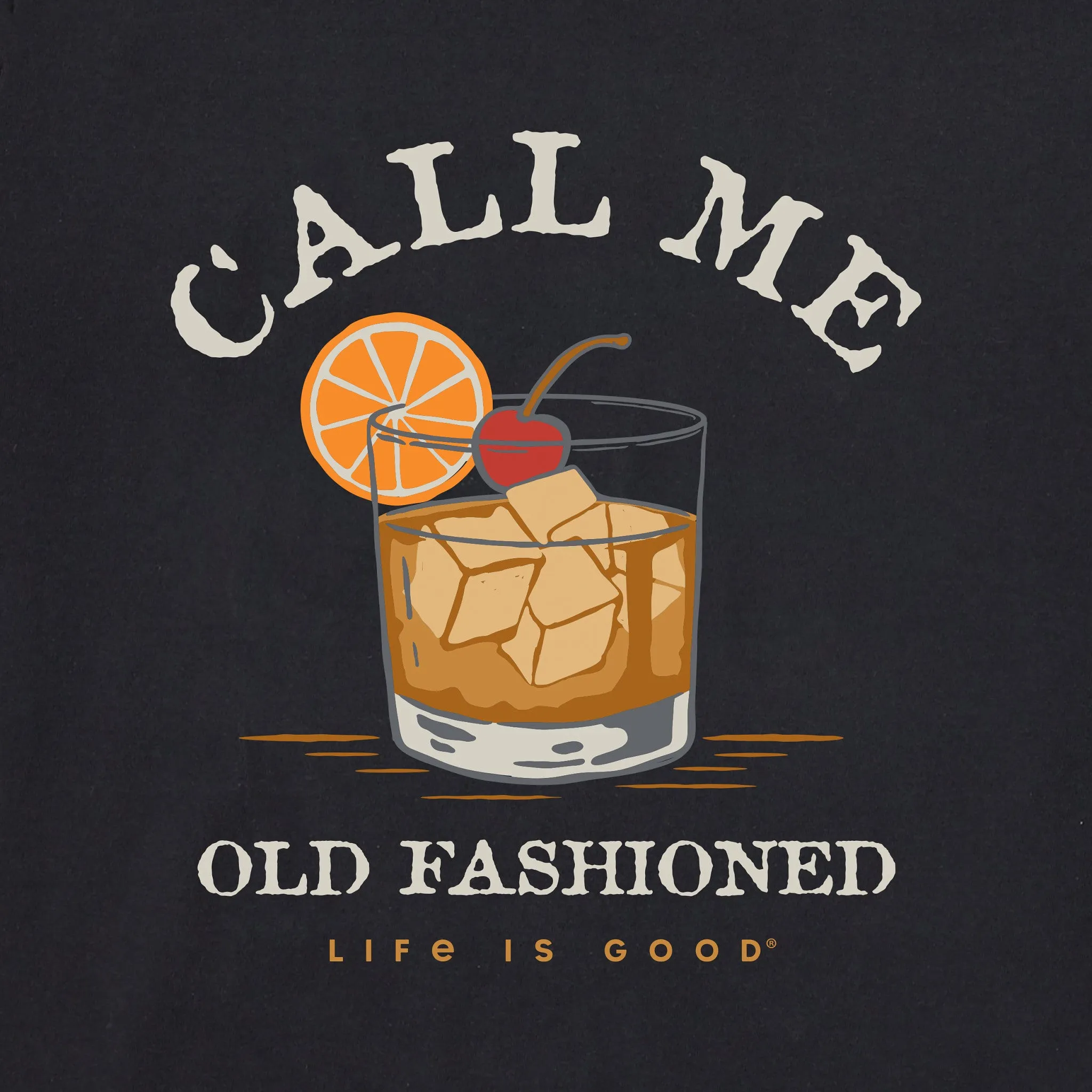 Men's Old Fashioned Short Sleeve Crusher Tee Life is Good