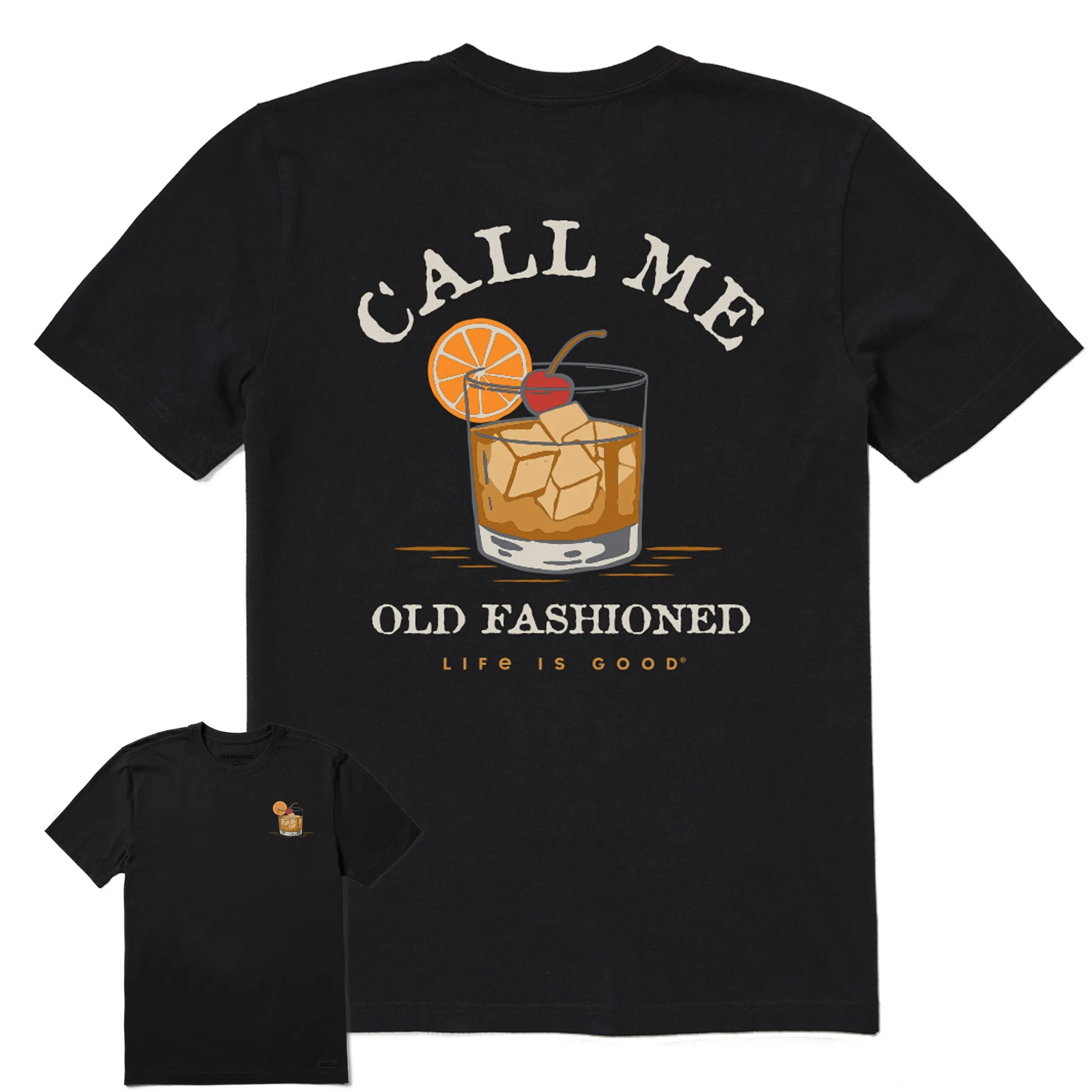 Men's Old Fashioned Short Sleeve Crusher Tee Life is Good