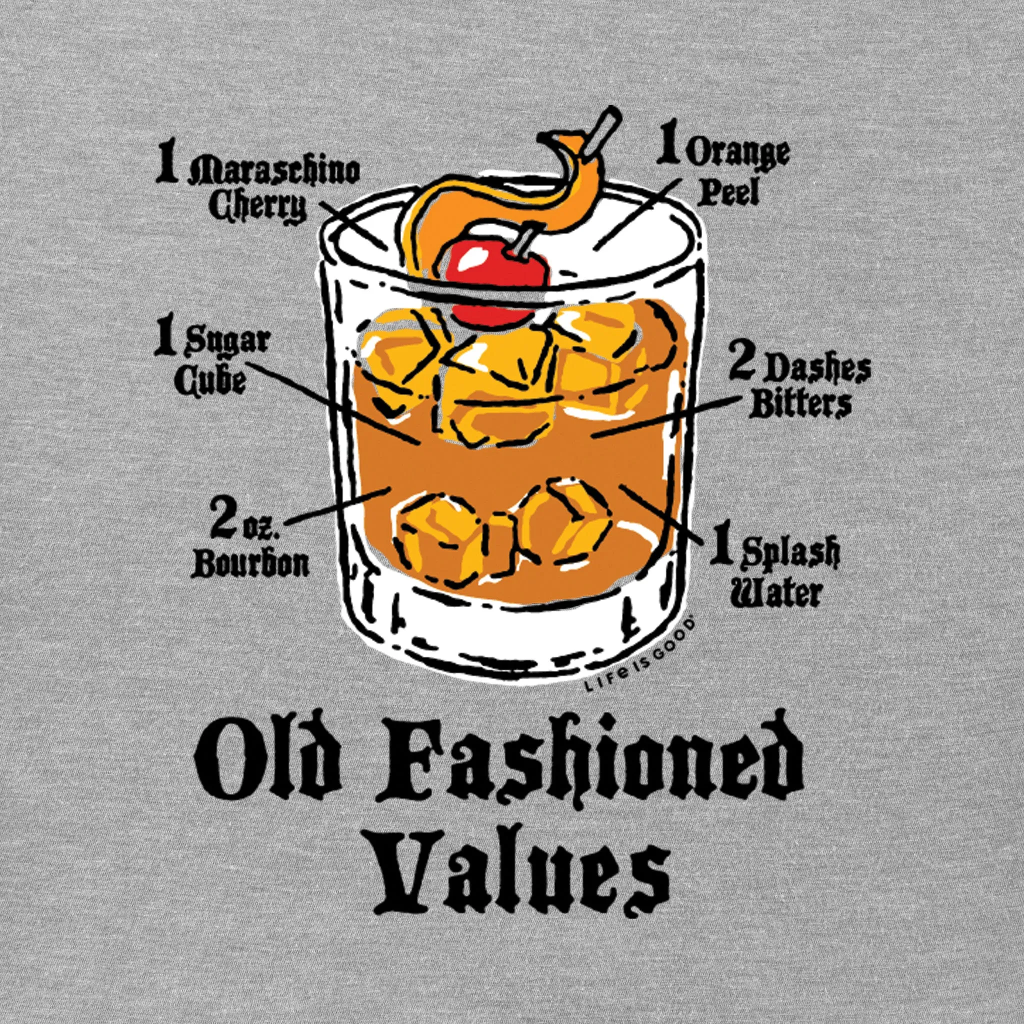 Men's Old Fashioned Values Short Sleeve Tee Life is Good