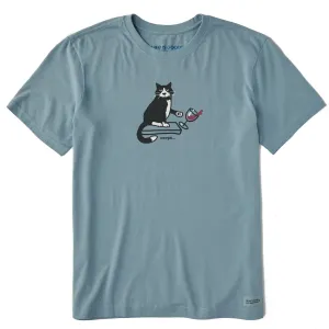 Men's Oops Cat Short Sleeve Crusher Tee Life is Good