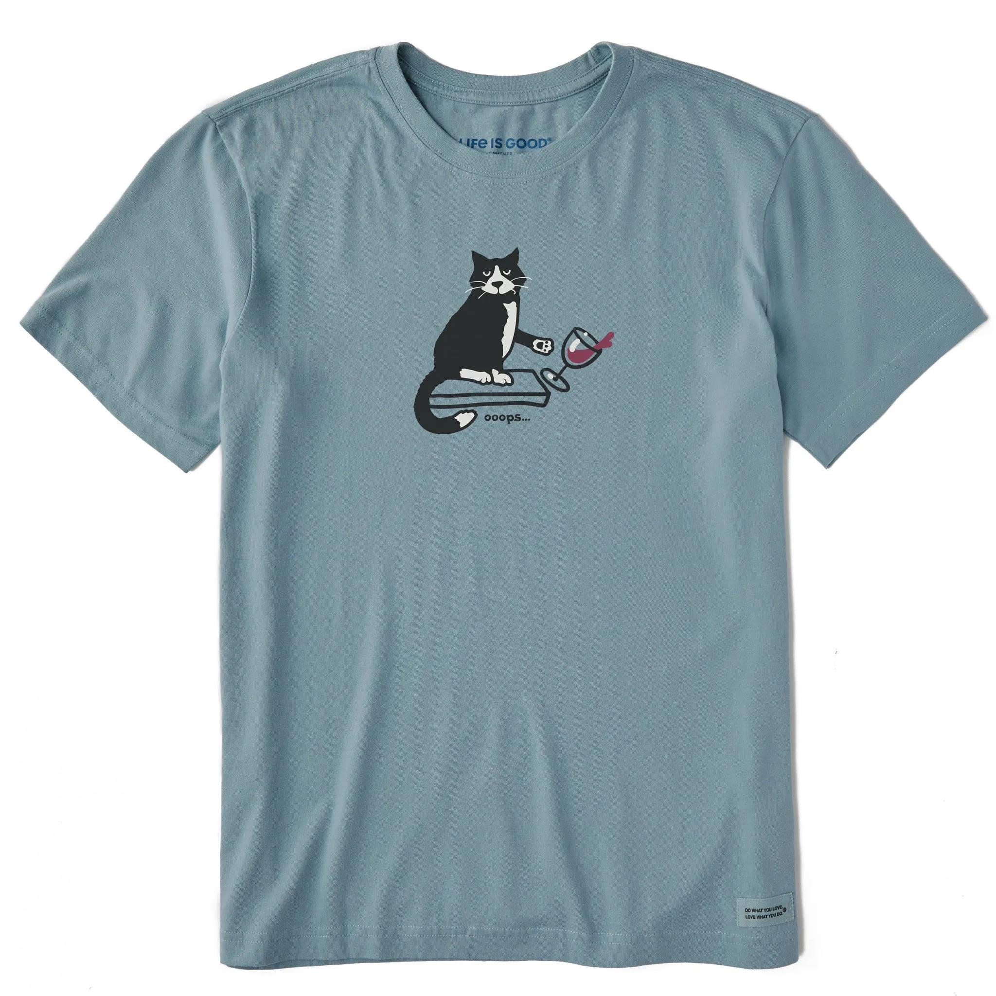 Men's Oops Cat Short Sleeve Crusher Tee Life is Good