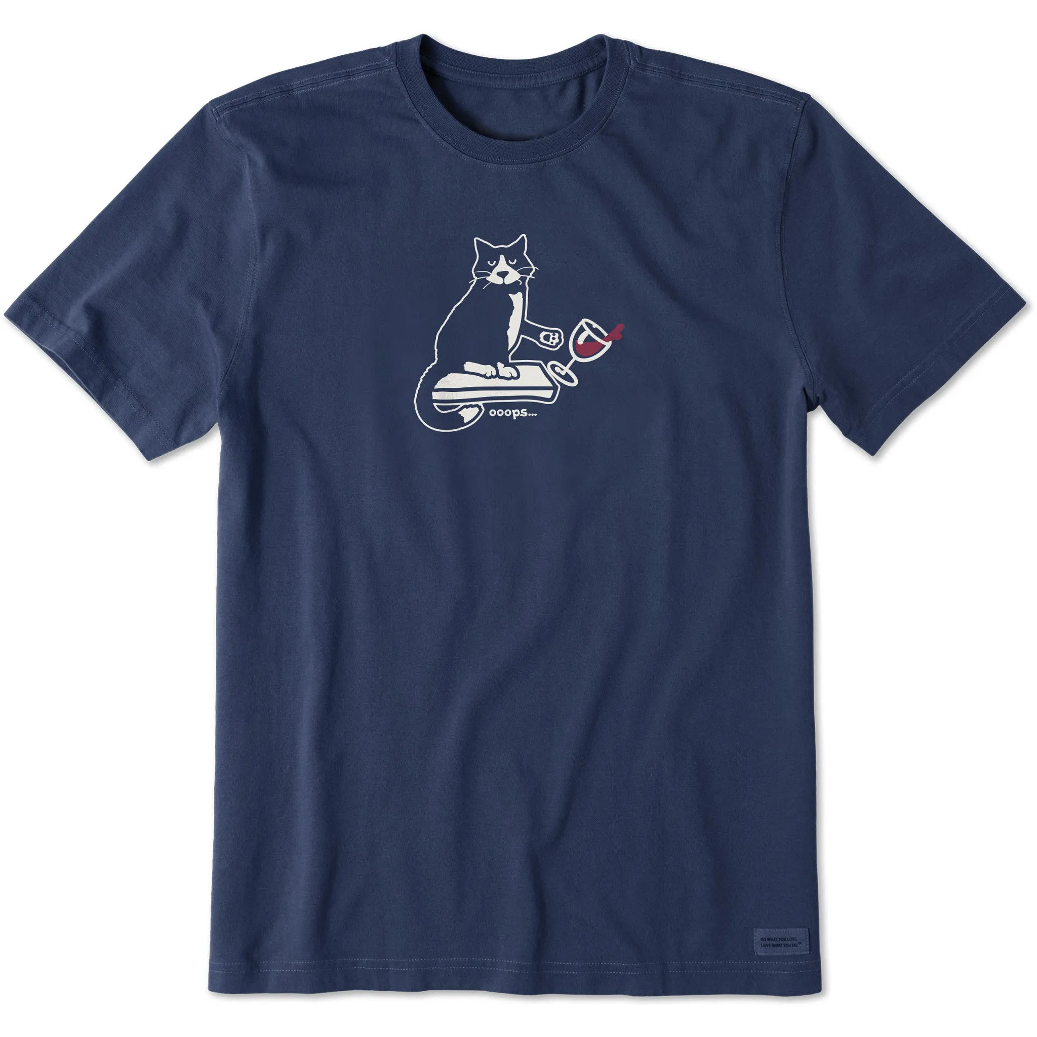 Men's Oops Cat Short Sleeve Crusher Tee Life is Good