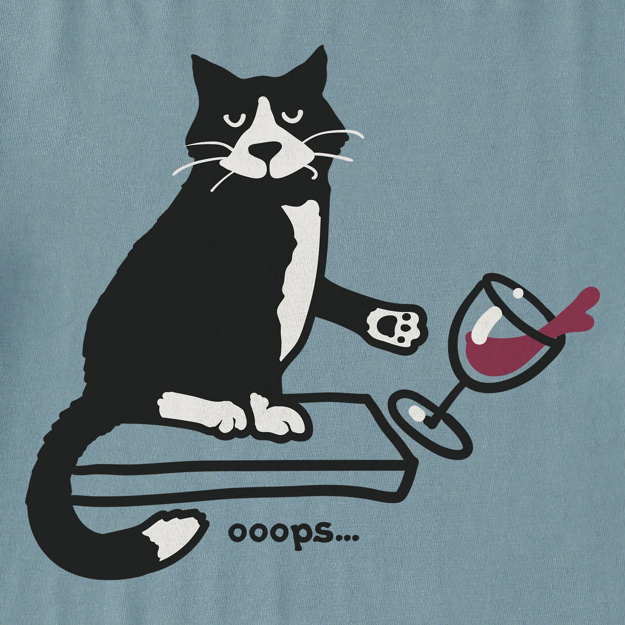 Men's Oops Cat Short Sleeve Crusher Tee Life is Good
