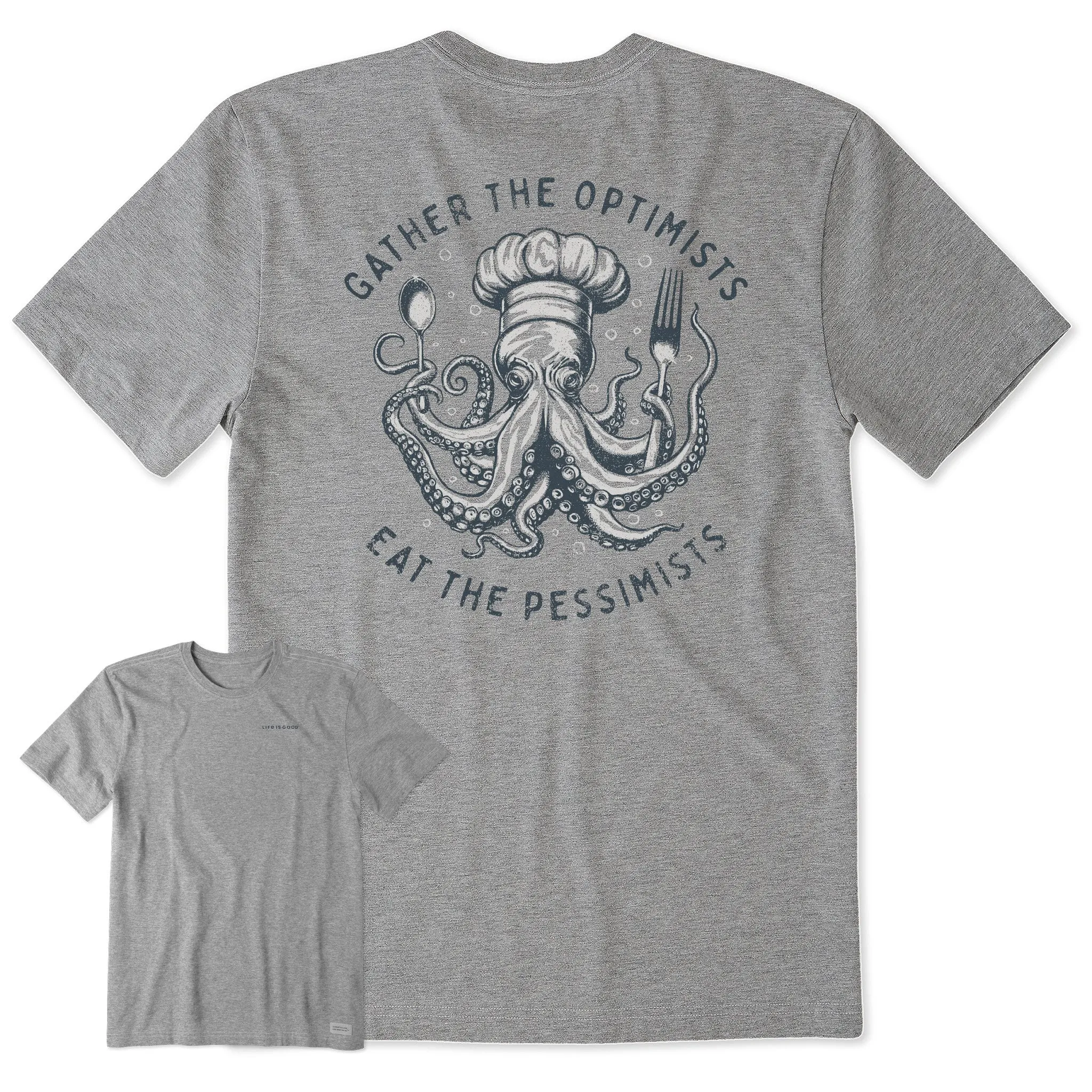 Men's Optimist Octopus Short Sleeve Tee Life is Good