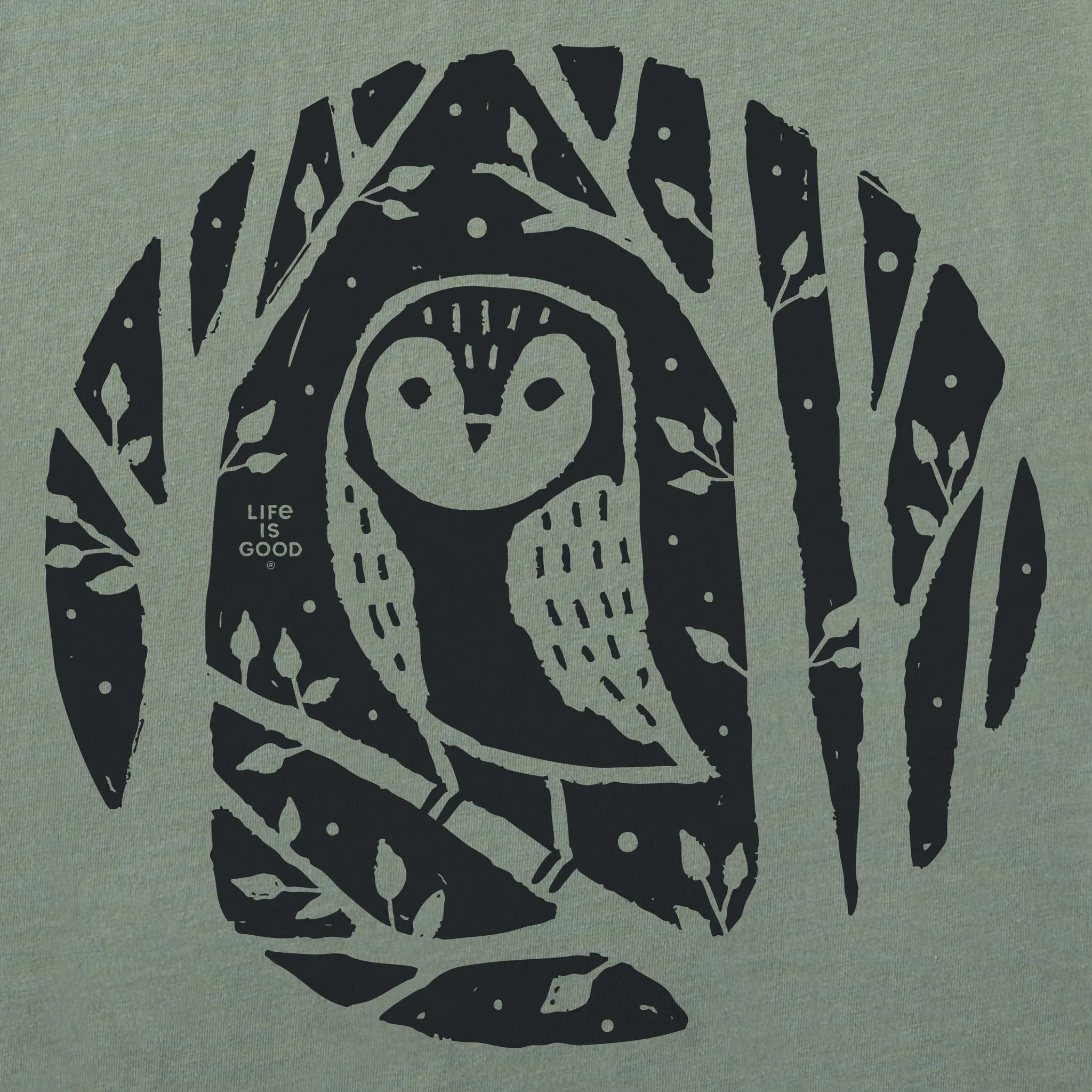 Men's Owl in the Trees Short Sleeve Crusher Tee Life is Good