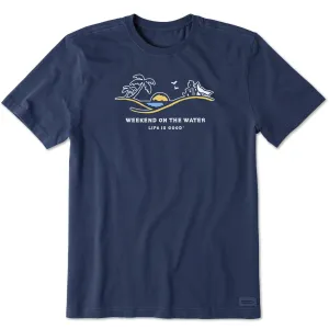 Men's Palm Sunset Weekend on the Water Short Sleeve Crusher Tee Life is Good