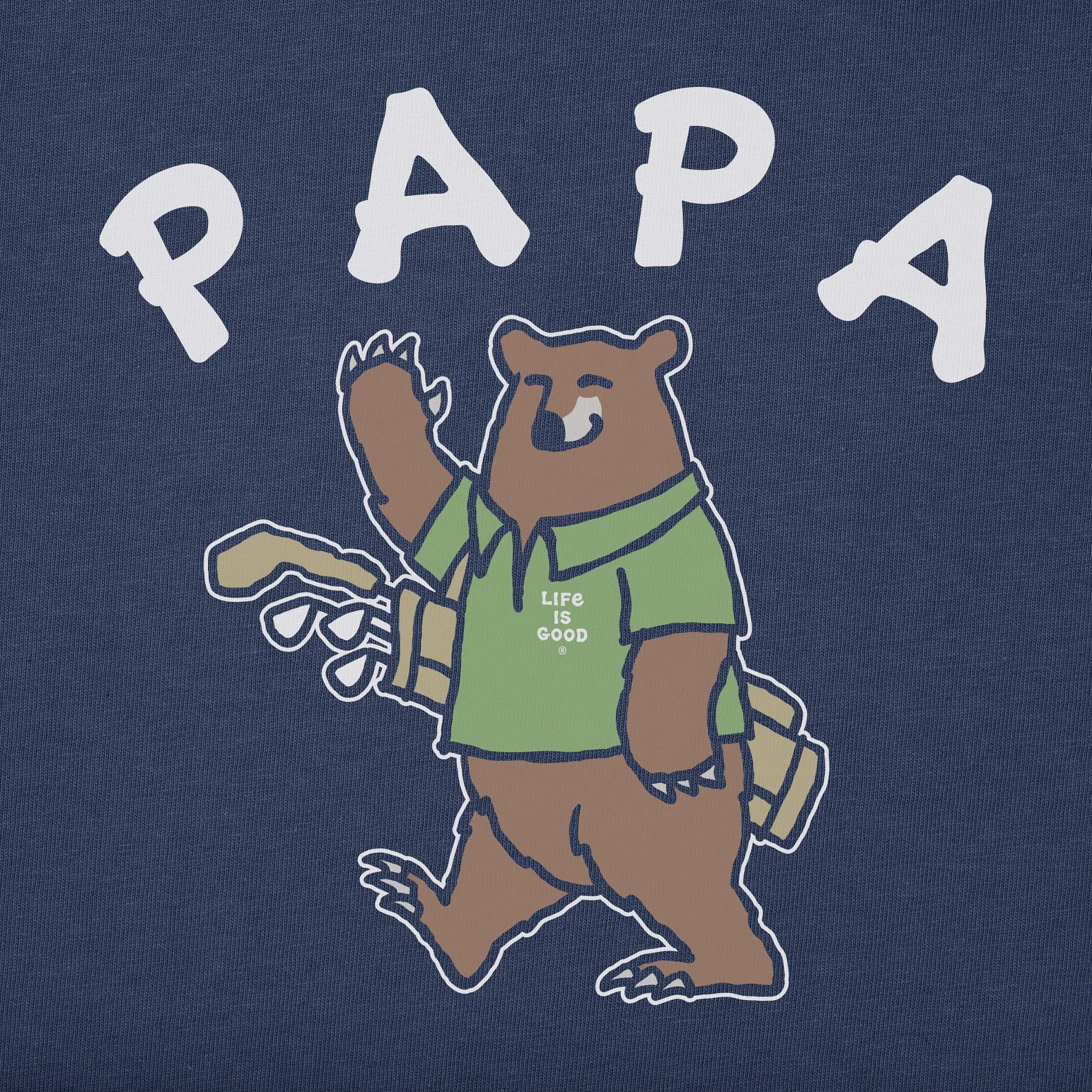 Men's Papa Bear Golfer Short Sleeve Crusher Tee Life is Good
