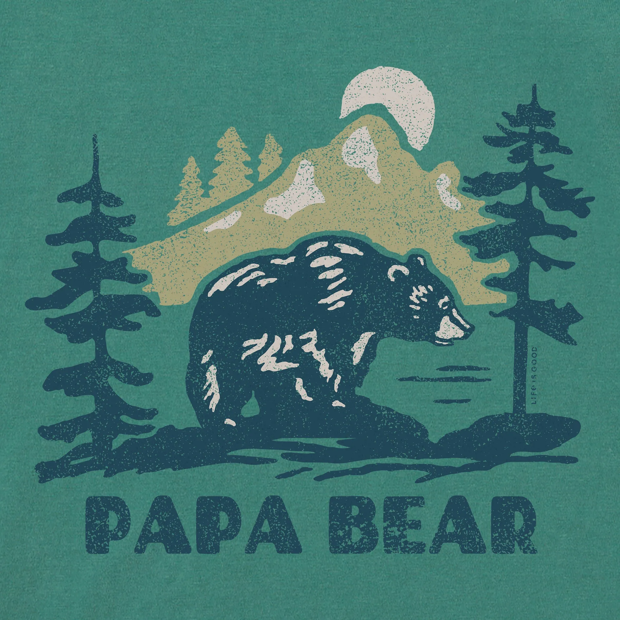 Men's Papa Bear Mountains Short Sleeve Tee Life is Good