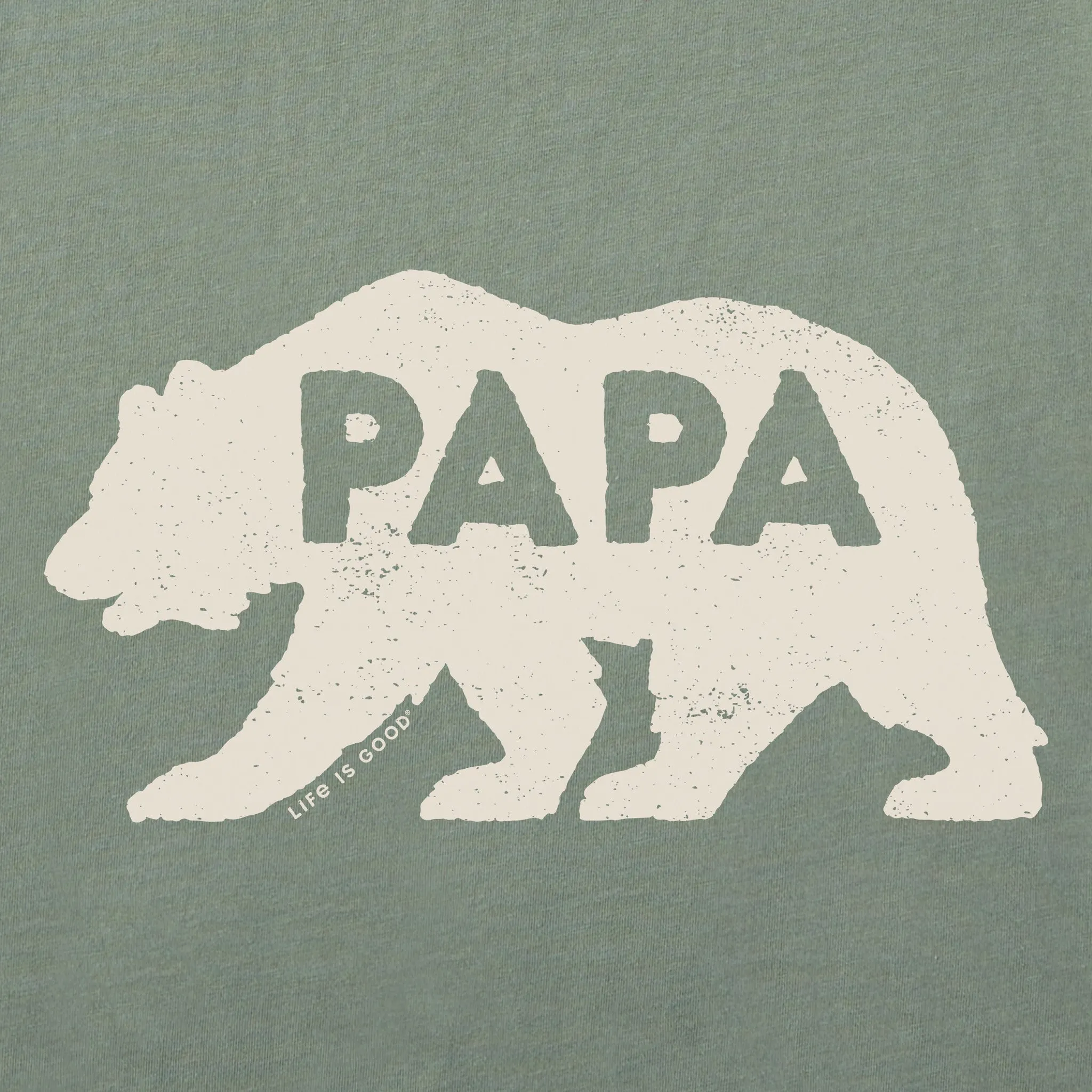 Men's Papa Bear Solid Short Sleeve Tee Life is Good