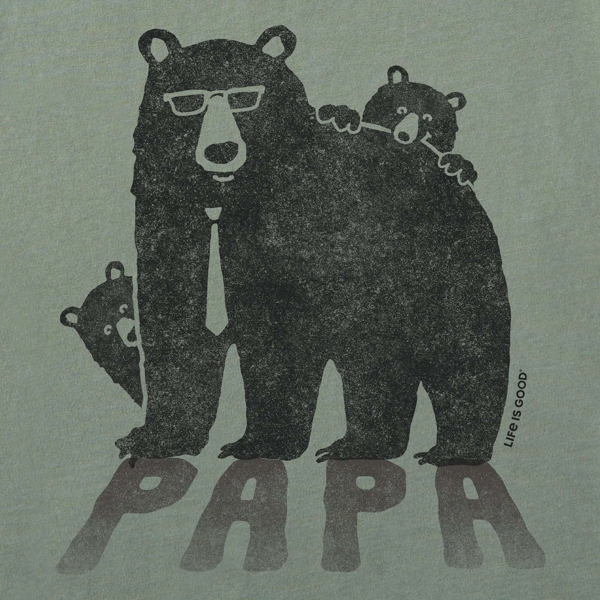 Men's Papa Bear with Cubs Short Sleeve Tee Life is Good