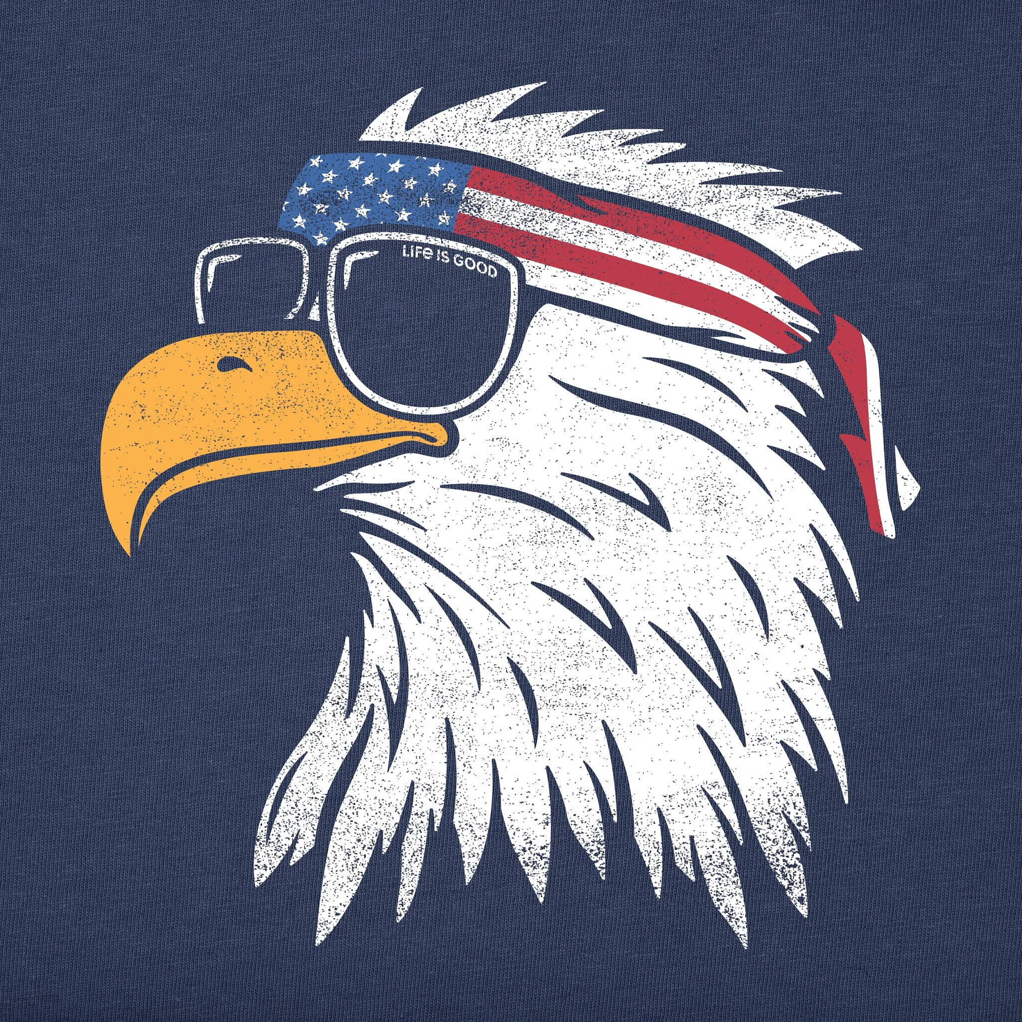 Men's Patriotic Eagle Short Sleeve Tee Life is Good