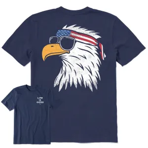 Men's Patriotic Eagle Short Sleeve Tee Life is Good