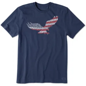 Men's Patriotic Pattern Eagle Short Sleeve Tee Life is Good