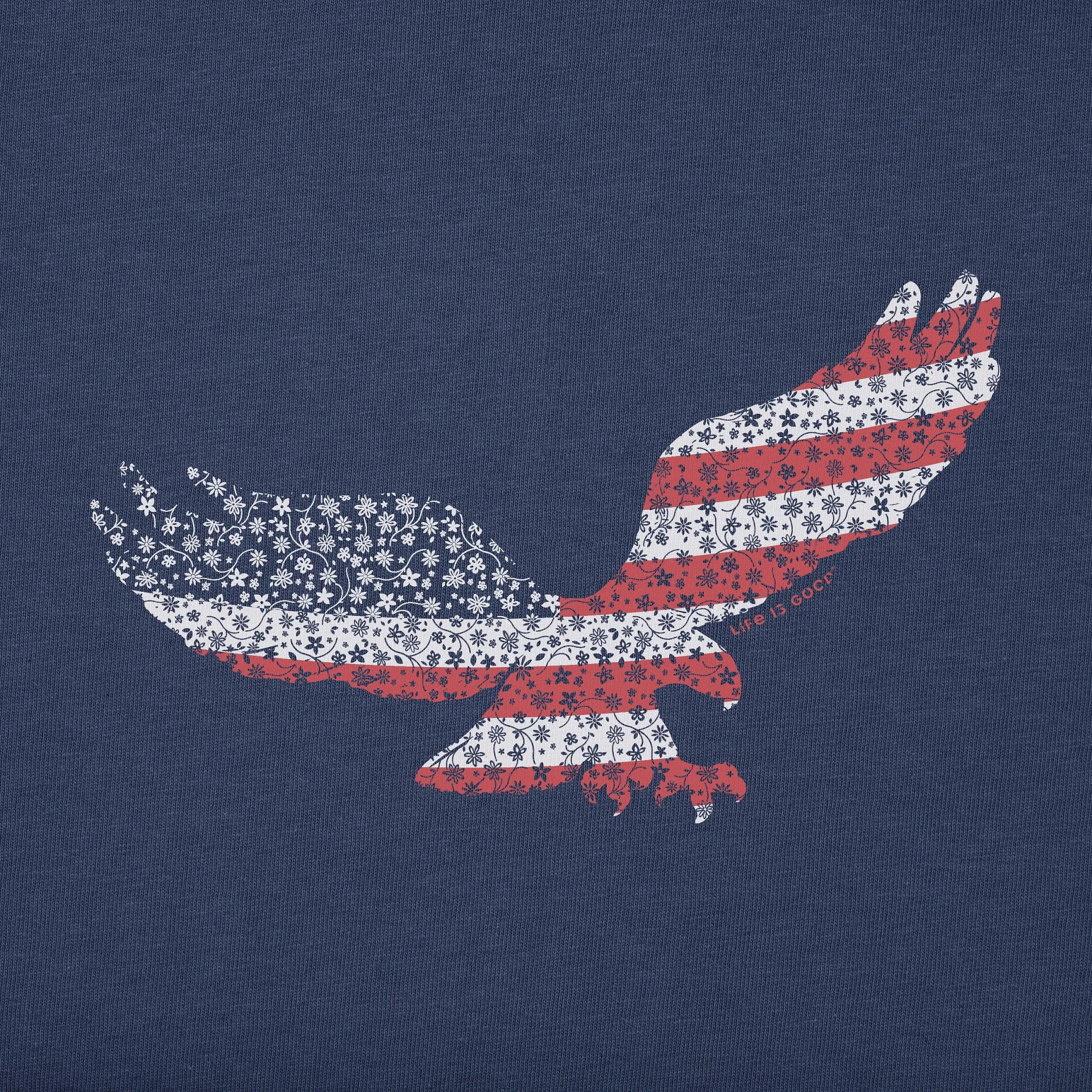 Men's Patriotic Pattern Eagle Short Sleeve Tee Life is Good