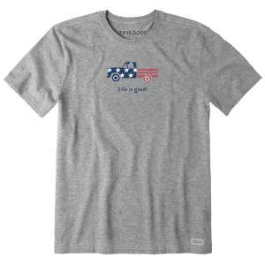 Men's Patriotic Truck Short Sleeve Tee Life is Good