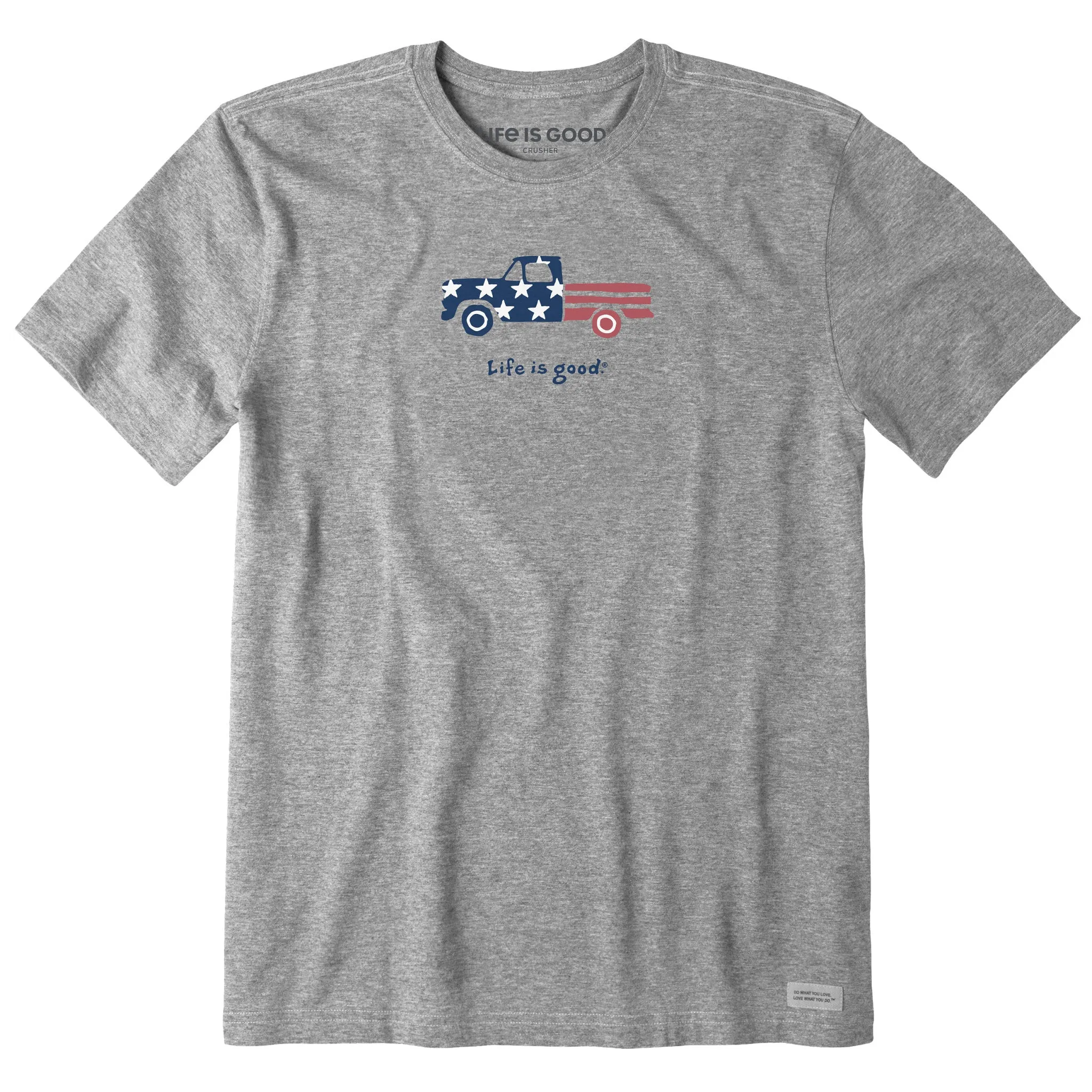 Men's Patriotic Truck Short Sleeve Tee Life is Good