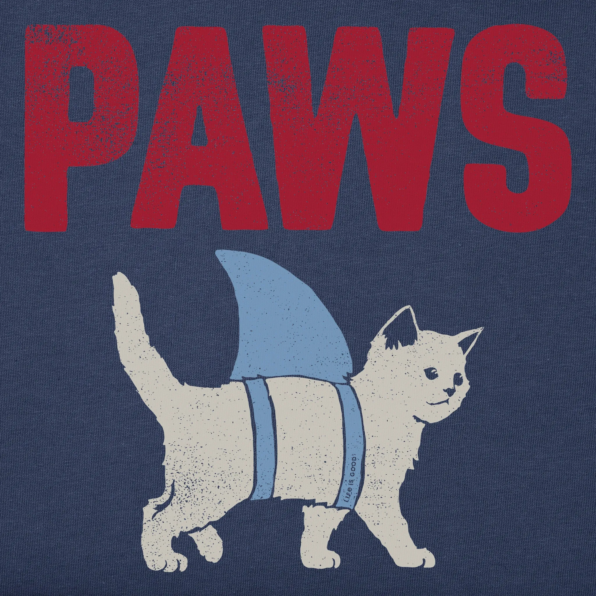 Men's Paws Cat Short Sleeve Tee Life is Good