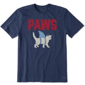 Men's Paws Cat Short Sleeve Tee Life is Good