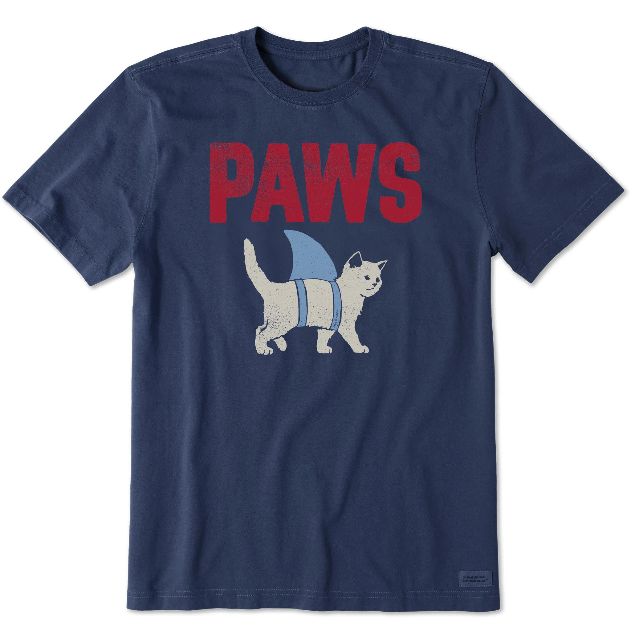 Men's Paws Cat Short Sleeve Tee Life is Good
