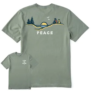 Men's Peace Beach Sunrise Short Sleeve Tee Life is Good