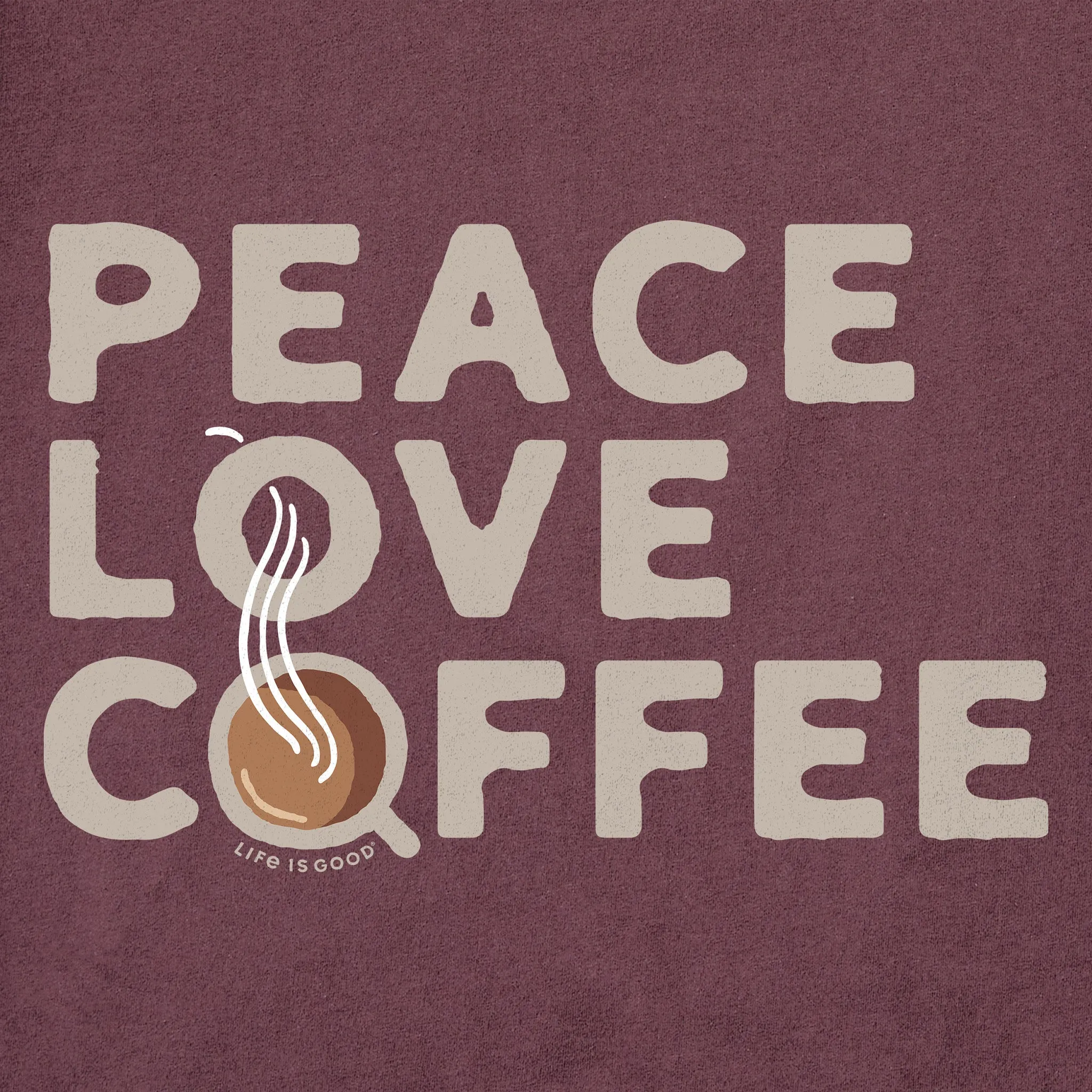 Men's Peace Love & Coffee Short Sleeve Crusher Tee Life is Good