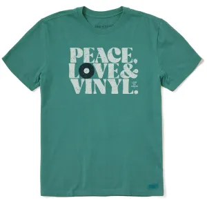 Men's Peace Love & Vinyl Short Sleeve Crusher Tee Life is Good
