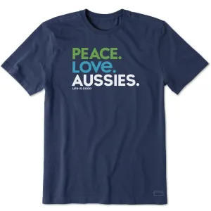Men's Peace. Love. Aussies. Short Sleeve Tee Life is Good