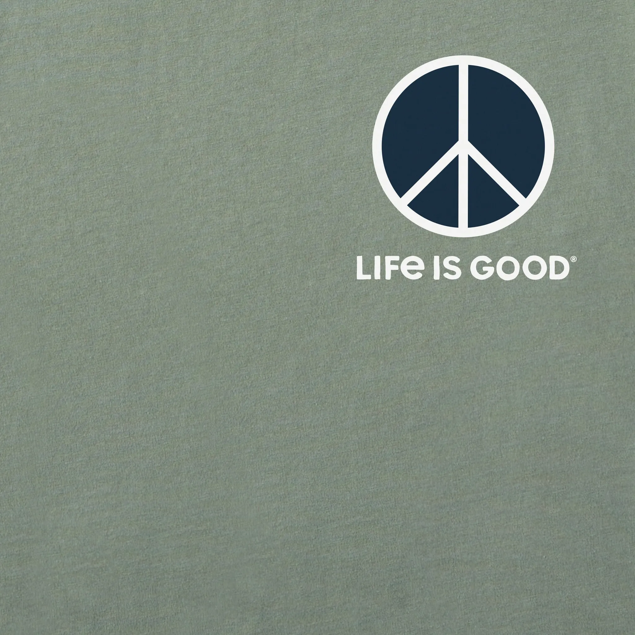Men's Peace, Love, Music Dove Short Sleeve Crusher Tee Life is Good