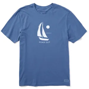 Men's Peace Out Sailboat Short Sleeve Crusher Tee Life is Good