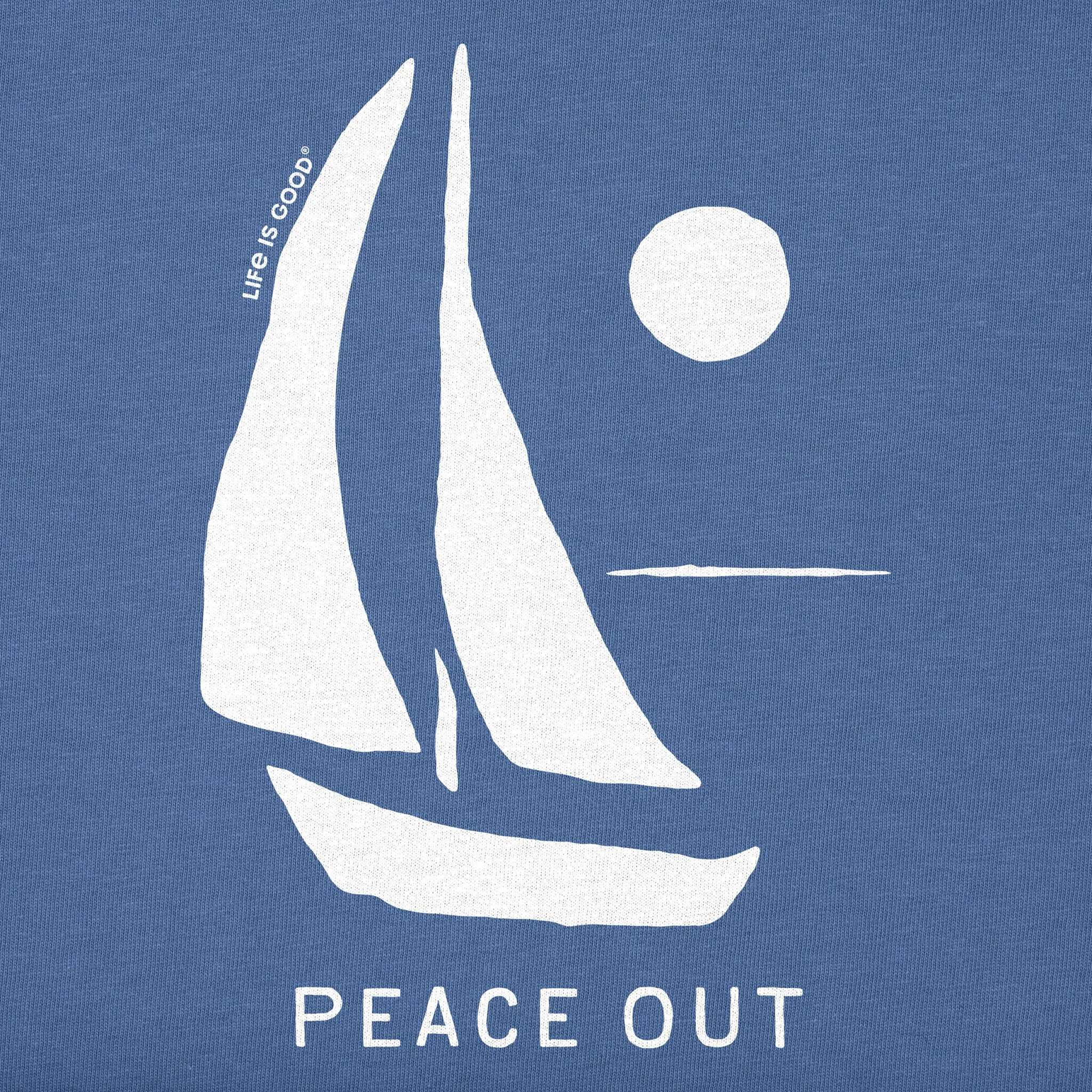 Men's Peace Out Sailboat Short Sleeve Crusher Tee Life is Good
