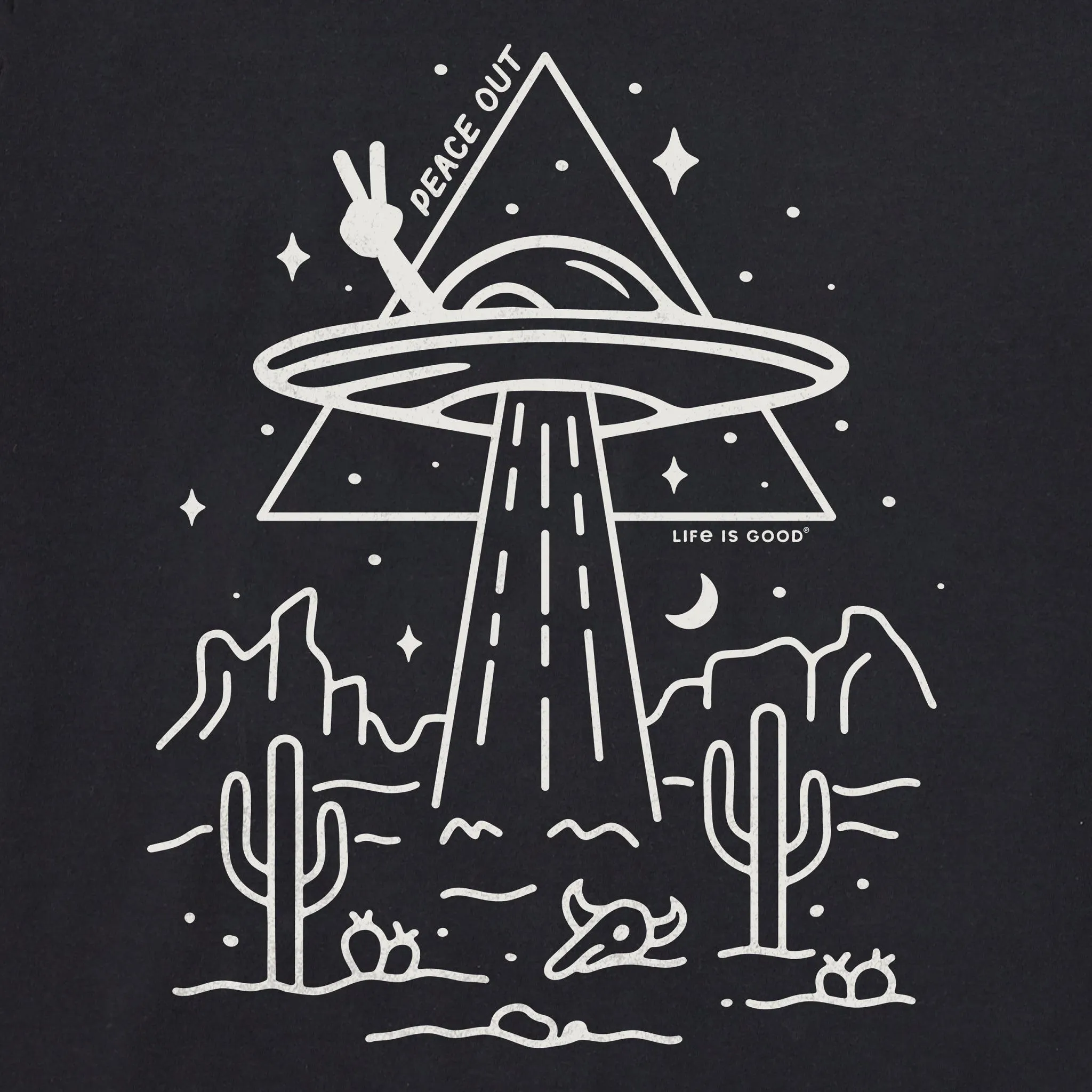 Men's Peace Out UFO Short Sleeve Tee Life is Good
