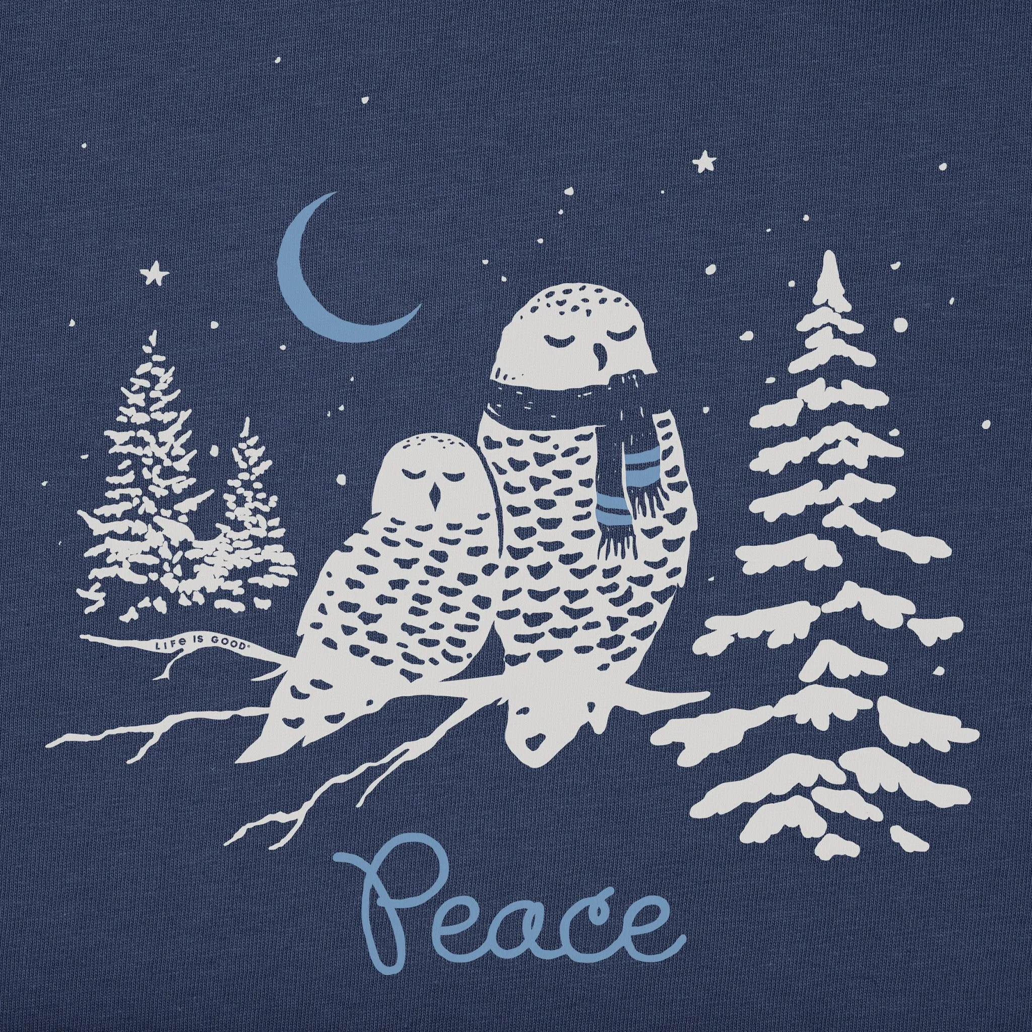 Men's Peace Owls Long Sleeve Crusher Tee Life is Good