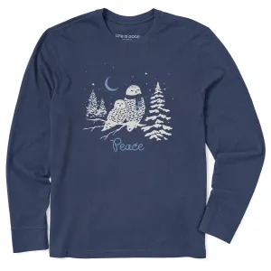 Men's Peace Owls Long Sleeve Crusher Tee Life is Good