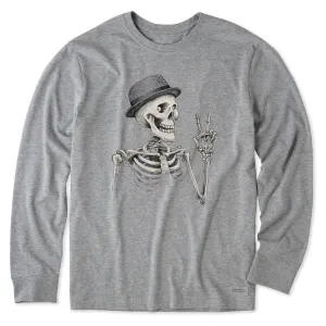 Men's Peaceful Bones Long Sleeve Crusher Tee Life is Good