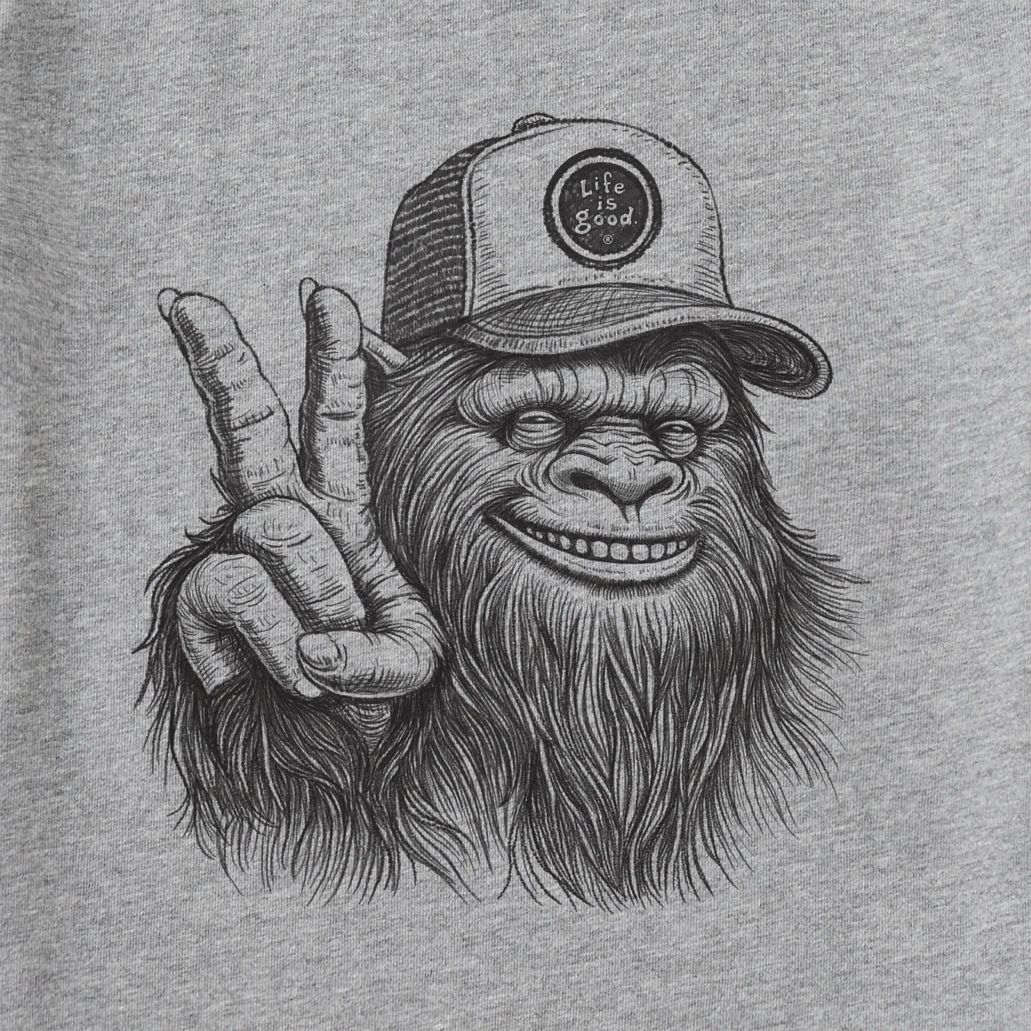 Men's Peaceful Sasquatch Short Sleeve Tee Life is Good