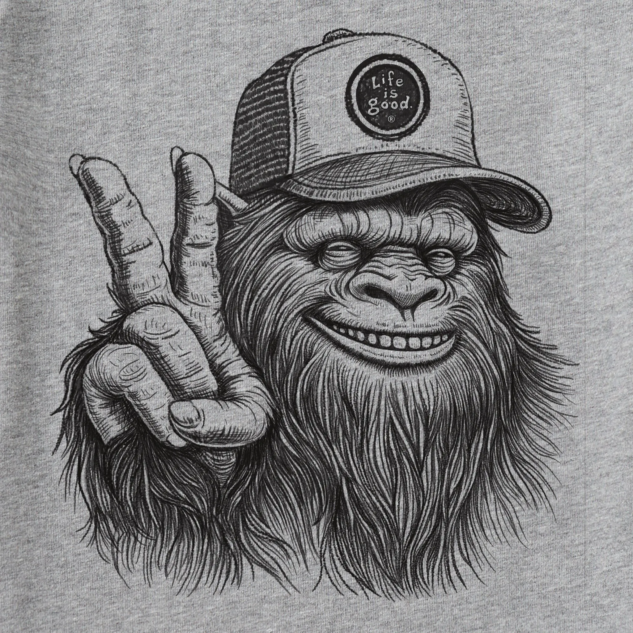 Men's Peaceful Sasquatch Short Sleeve Tee Life is Good