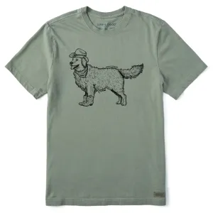Men's Pen and Ink Golden Short Sleeve Crusher Tee Life is Good