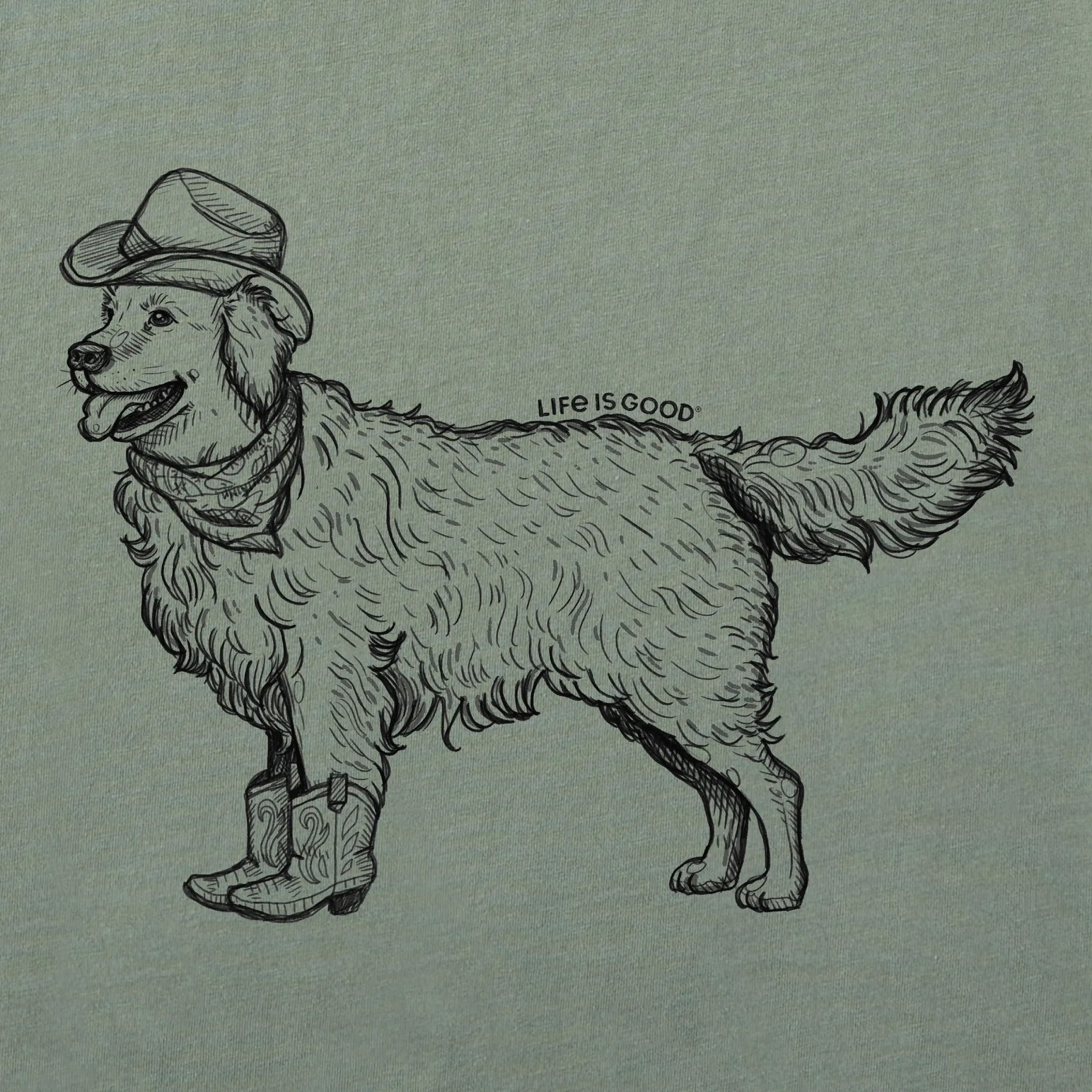 Men's Pen and Ink Golden Short Sleeve Crusher Tee Life is Good