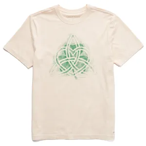 Men's Pencil Celtic Heart Clover Short Sleeve Crusher Tee Life is Good